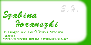 szabina horanszki business card